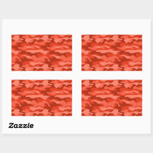 Oranje Soda Monocolor Camo Rechthoekige Sticker
