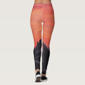 Oranje soennitische zeevogel in Sky Leggings (Achterkant)