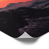 Oranje soennitische zeevogel in Sky Poster (Hoek)