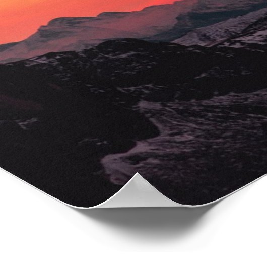 Oranje soennitische zeevogel in Sky Poster (Hoek)