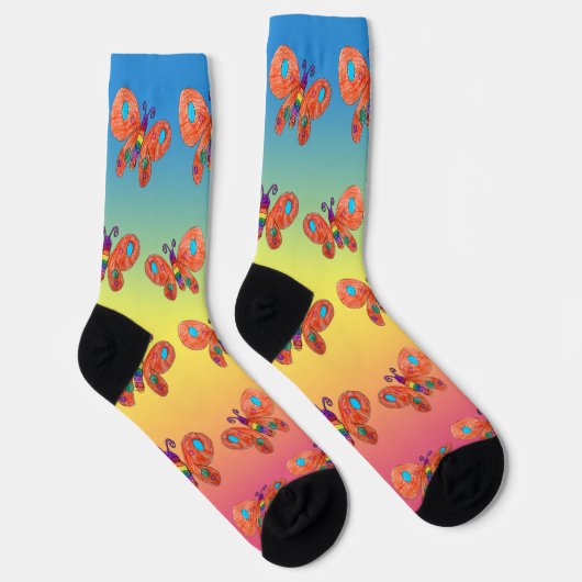 Oranje Sokken voor de vlindervlieg (Rechts)