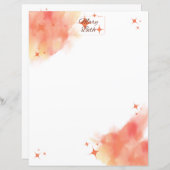 Oranje Sonic-Briefpapier (Voorkant / Achterkant)