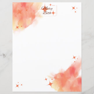 Oranje Sonic-Briefpapier