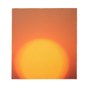 Oranje-soonsonderstelblok Notitieblok