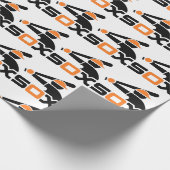 Oranje Sox Wrapping Paper Cadeaupapier (Hoek)