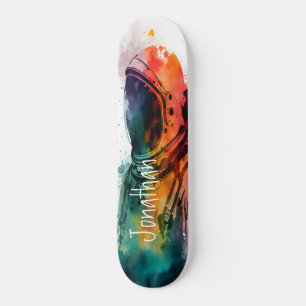 Oranje Spaceman thema Persoonlijk Skateboard