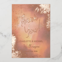 Oranje Sparkle Foto Overlay Bruiloft Dank u