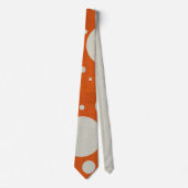 Oranje spatten op gesteente lederen afdruk stropdas (Voorkant)