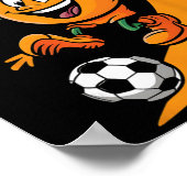 Oranje speelt voetbal  poster (Hoek)
