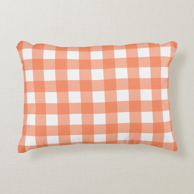Oranje speldenstang accent kussen (Voorkant)