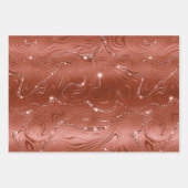 Oranje Spice Gold Glitter Verjaardag Inpakpapier Vel (Voorkant 3)