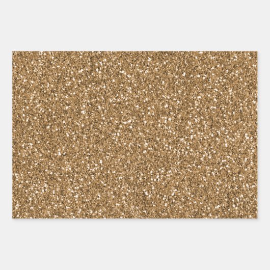 Oranje Spice Gold Glitter Verjaardag Inpakpapier Vel (Voorkant 2)