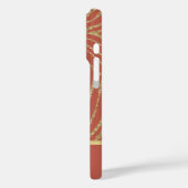 Oranje Spice Gold Glitter Zebra Case-Mate iPhone Case (Achterkant / Links)