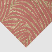 Oranje Spice Gold Glitter Zebra Verjaardag Tissuepapier (Detail)