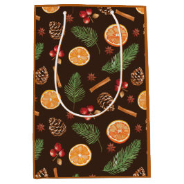 Oranje Spice Rustic Winter Botanical Medium Cadeauzakje