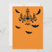 Oranje spieren en Lace Halloween Invitation Kaart (Achterkant)