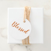 Oranje spion in de moderne Thanksgiving Bedankjes Labels (In situ)