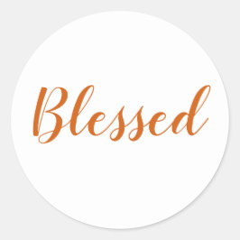 Oranje spion in de moderne Thanksgiving Ronde Sticker