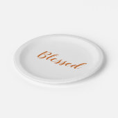 Oranje spionagescript, schattig Thanksgiving Papieren Bordje (Gekanteld)