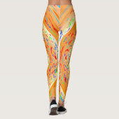 Oranje spiraal leggings (Achterkant)