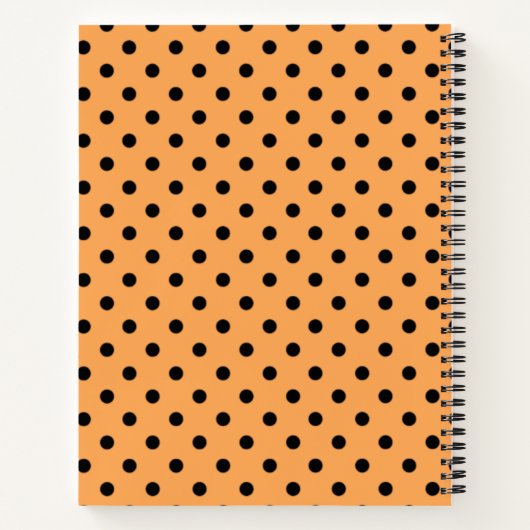 Oranje Spiral Polka Notitieboek (Achterkant)