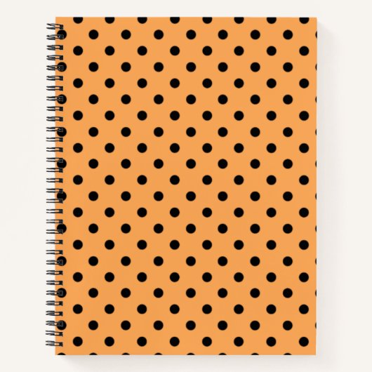 Oranje Spiral Polka Notitieboek (Voorkant)
