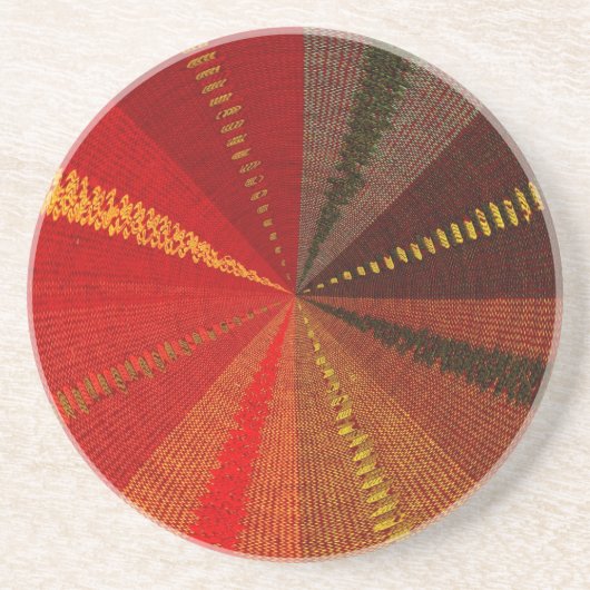 Oranje Spiral Vortex Zandsteen Onderzetter (Voorkant)