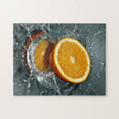 Oranje Splash-fotopuzzel Legpuzzel (Horizontaal)