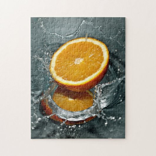 Oranje Splash-fotopuzzel Legpuzzel (Verticaal)