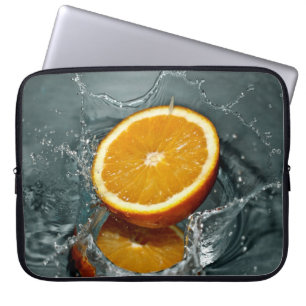 Oranje Splash-laptophoezen Laptop Sleeve
