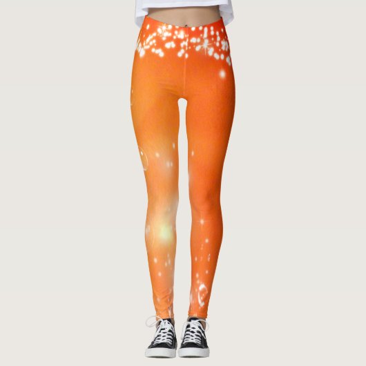 Oranje Splash Leggings (Voorkant)