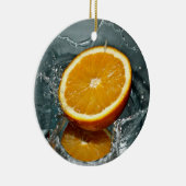 Oranje Splash-ornament Keramisch Ornament (Rechts)