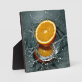 Oranje Splash plaque Fotoplaat (Voorkant)