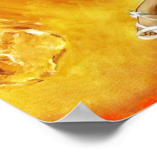 Oranje Splash Poster (Hoek)