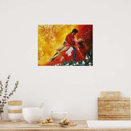 Oranje Splash Poster (Keuken)