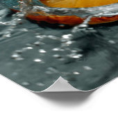 Oranje Splash-poster Poster (Hoek)