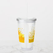 Oranje Splash & Sinaasappel Slice Acryl Tumbler Acryl Drinkbeker (Rechts)