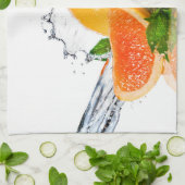 Oranje Splash Theedoek (Gevouwen)