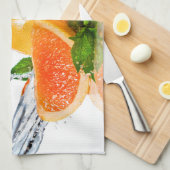 Oranje Splash Theedoek (Quarter Fold)