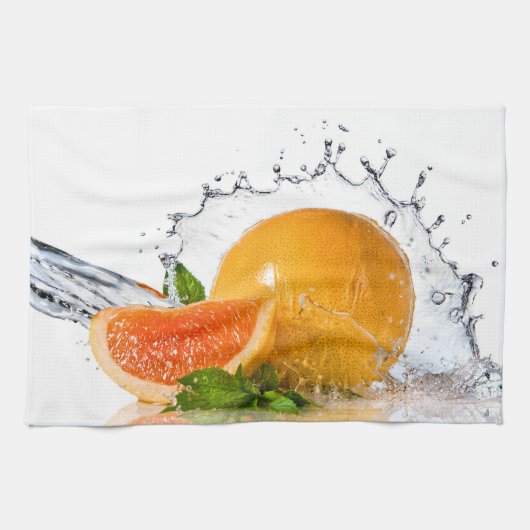 Oranje Splash Theedoek (Horizontaal)