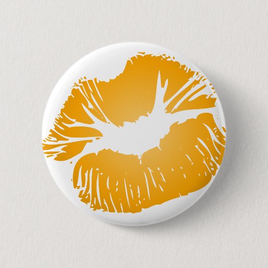Oranje spoelen ronde button 5,7 cm (Voorkant)