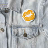 Oranje spoelen ronde button 5,7 cm (In situ)