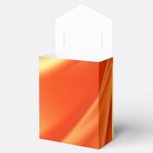 Oranje spoeling gepersonaliseerd bedankdoosjes (Geopend)