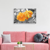 Oranje spons canvas afdruk (Insitu (Woonkamer))
