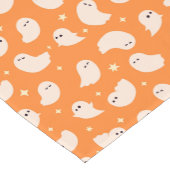 Oranje spookdoedelpatroon korte tafelloper (Hoek)
