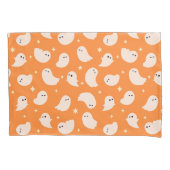 Oranje spookdoedelpatroon kussensloop (Voorkant)