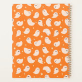 Oranje spookdoedelpatroon planner (Achterkant)
