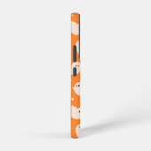 Oranje spookdoedelpatroon samsung galaxy hoesje (Rechterkant)