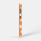 Oranje spookdoedelpatroon samsung galaxy hoesje (Rechterkant)