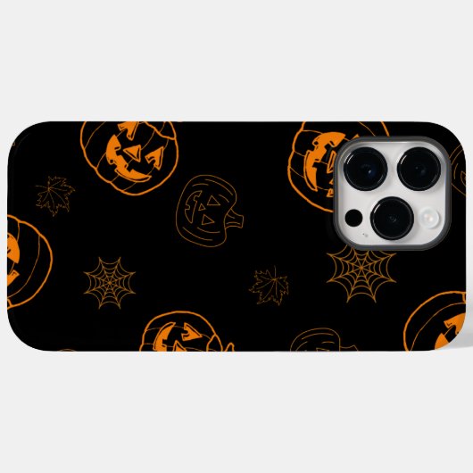 Oranje Spooky Halloween Case-Mate iPhone Case (Achterkant (horizontaal))